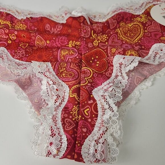 3 Splendies Cheeky Womens 1X Underwear Panties Sheer Lace Hearts Sexy NWT - Picture 8 of 13